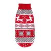 Christmas reindeer maple leaf snowflake festival pet clothes high neck knitting sweater dog cat clothing winter coat