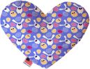 Chicks and Bunnies Canvas Heart Dog Toy