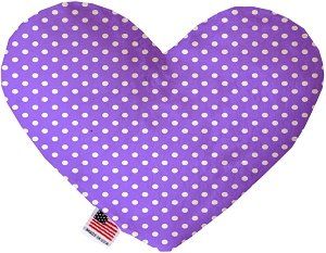 Purple Polka Dots Heart Dog Toy (size: 6 Inch)