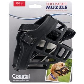 Coastal Pet Soft Basket Muzzle for Dogs Black (size: 5)