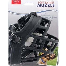 Coastal Pet Soft Basket Muzzle for Dogs Black (size: 6)