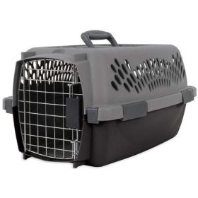 Aspen Pet Fashion Pet Porter Kennel (Color: Gray and Black, size: Up to 10 lbs)