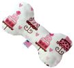 Pink Fancy Cakes Canvas Bone Dog Toy