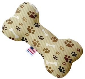 Mocha Paws and Canvas Bone Dog Toy (size: 10 Inch)