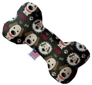 Dapper Dogs Canvas Bone Dog Toy (size: 10 Inch)