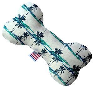 Palm Tree Paradise Canvas Bone Dog Toy (size: 10 Inch)