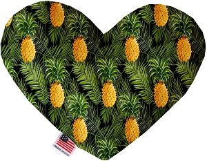 Pineapples in Paradise Canvas Heart Dog Toy (size: 6 Inch)