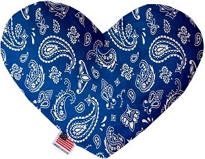 Blue Western Canvas Heart Dog Toy (size: 6 Inch)