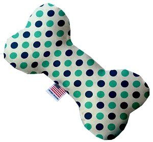 Aquatic Dots Canvas Bone Dog Toy (size: 10 Inch)