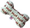 Christmas Trains Canvas Bone Dog Toy