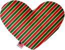 Christmas Stripes Canvas Heart Dog Toy