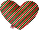 Christmas Stripes Canvas Heart Dog Toy