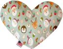 Gray Christmas Party Canvas Heart Dog Toy