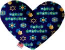 Chanukah Bliss Canvas Heart Dog Toy