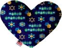 Chanukah Bliss Canvas Heart Dog Toy