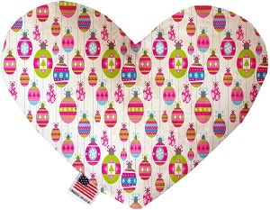 Penelope's Pretty Ornaments Canvas Heart Dog Toy (size: 8 Inch)