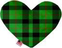 Green Plaid Canvas Heart Dog Toy