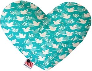 Hope and Peace Canvas Heart Dog Toy (size: 6 Inch)