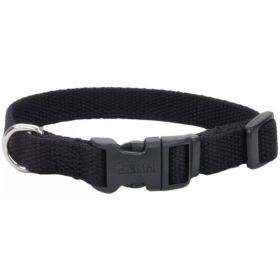 Coastal Pet New Earth Soy Adjustable Dog Collar (Color: Onyx Black, size: 8-12"L x 5/8"W)