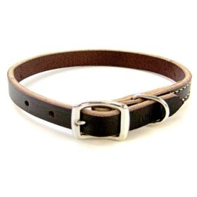 Circle T Latigo Leather Town Collar (size: 12" Long x 3/8" Wide)