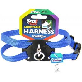 Coastal Pet Size Right Nylon Adjustable Harness (Color: Blue, size: Small (Girth Size 18"-24"))