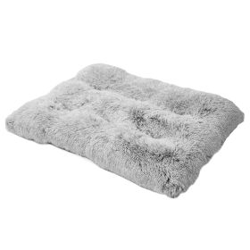 Dog Bed Mats Washable Large Dog Sofa Bed Portable Pet Kennel Long Plush House  Sleep Protector Product Dog Bed (Option: L)