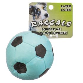 Rascals Latex Soccer Ball for Dogs (Color: Blue, size: 3'')