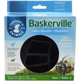 Baskerville Ultra Muzzle for Dogs (size: 5 - Dogs 60-90 lbs - (Nose Circumference 13.7"))