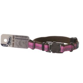 K9 Explorer Reflective Adjustable Dog Collar (Color: Rosebud, size: 8"-12" Long x 5/8 Wide)