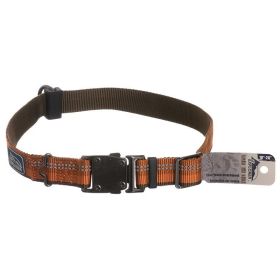 K9 Explorer Reflective Adjustable Dog Collar (Color: Campfire Orange, size: 26" Long x 1" Wide)