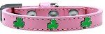 Shamrock Widget Dog Collar (size: Light Pink Size 16)