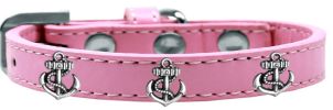 Silver Anchor Widget Dog Collar