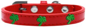 Green Palm Tree Widget Dog Collar