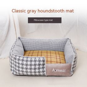 Removable And Washable Pet Bed Four Seasons Universal (Option: Classic Grey-With Mat Cover-XL)