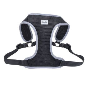 Coastal Pet Comfort Soft Reflective Wrap Adjustable Dog Harness (Color: Black, size: Medium - 22-28" Girth - (3/4" Straps))