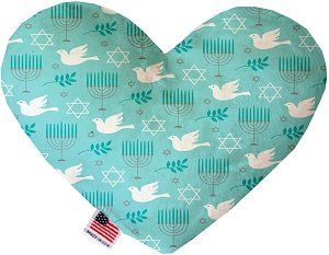 Peace and Hannukah Heart Dog Toy (size: 6 Inch)