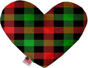 Christmas Plaid Heart Dog Toy (size: 6 Inch)