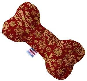 Red Snowflakes Bone Dog Toy (size: 10 Inch)