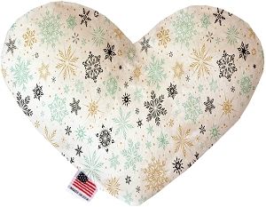 Vintage Snowflakes Heart Dog Toy (size: 6 Inch)