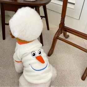 Christmas Funny Transformation Snowman Dog Hoodie (Option: Orange Snowman-XS)