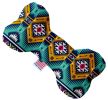 Turquoise Southwest Canvas Bone Dog Toy