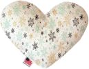 Vintage Snowflakes Canvas Heart Dog Toy