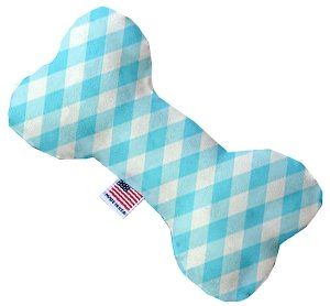 Baby Blue Plaid Bone Dog Toy (size: 10 Inch)