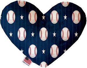 Baseball Pinstripes Heart Dog Toy (size: 8 Inch)