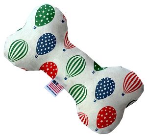 Hot Air Balloons Canvas Bone Dog Toy (size: 8 Inch)