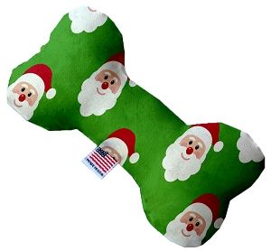 Smiling Santa Canvas Bone Dog Toy (size: 8 Inch)