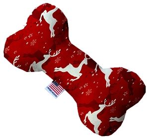 Dancing Reindeer Canvas Bone Dog Toy (size: 8 Inch)