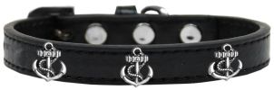 Silver Anchor Widget Dog Collar