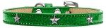 Silver Star Widget Dog Collar (size: Emerald Green Ice Cream Size 12)