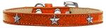 Silver Star Widget Dog Collar (size: Orange Ice Cream Size 20)